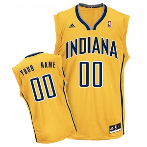 Maillot NBA Indiana Pacers Personnalisé Swingman Or Adidas Alternate - Homme
