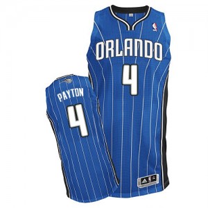 Orlando Magic Elfrid Payton #4 Road Authentic Maillot d'équipe de NBA - Bleu royal pour Homme