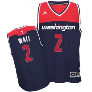 Washington Wizards John Wall #2 Alternate Swingman Maillot d'équipe de NBA - Bleu marin pour Homme