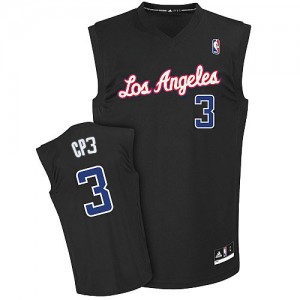Maillot NBA Noir Chris Paul #3 Los Angeles Clippers CP3 Fashion Authentic Homme Adidas