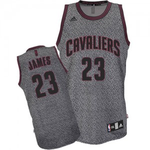 Cleveland Cavaliers #23 Adidas Static Fashion Gris Swingman Maillot d'équipe de NBA la meilleure qualité - LeBron James pour Homme
