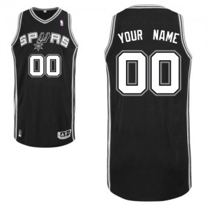 San Antonio Spurs Personnalisé Adidas Road Noir Maillot d'équipe de NBA Le meilleur cadeau - Authentic pour Homme