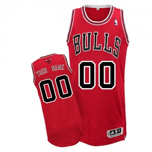 Maillot Adidas Rouge Road Chicago Bulls - Authentic Personnalisé - Enfants
