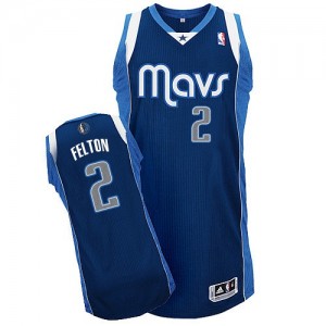 Dallas Mavericks Raymond Felton #2 Alternate Authentic Maillot d'équipe de NBA - Bleu marin pour Homme