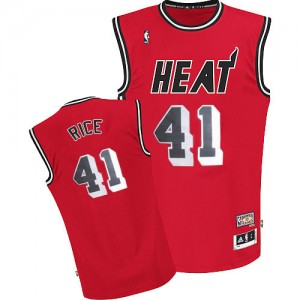 Miami Heat Glen Rice #41 Throwback Authentic Maillot d'équipe de NBA - Rouge pour Homme