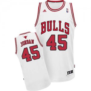 Chicago Bulls #45 Adidas Home Blanc Swingman Maillot d'équipe de NBA 100% authentique - Michael Jordan pour Homme