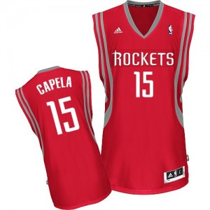 Houston Rockets Clint Capela #15 Road Swingman Maillot d'équipe de NBA - Rouge pour Homme