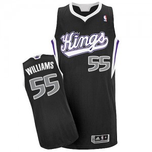 Sacramento Kings #55 Adidas Alternate Noir Authentic Maillot d'équipe de NBA à vendre - Jason Williams pour Homme