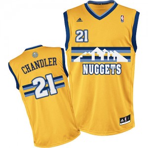 Maillot NBA Or Wilson Chandler #21 Denver Nuggets Alternate Swingman Homme Adidas
