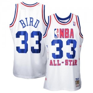 Maillot Mitchell and Ness Blanc Throwback 1990 All Star Authentic Boston Celtics - Larry Bird #33 - Homme