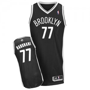 Maillot NBA Noir Andrea Bargnani #77 Brooklyn Nets Road Authentic Homme Adidas