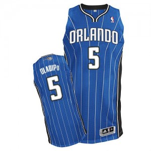 Orlando Magic Victor Oladipo #5 Road Authentic Maillot d'équipe de NBA - Bleu royal pour Homme