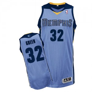 Maillot NBA Memphis Grizzlies #32 Jeff Green Bleu clair Adidas Authentic Alternate - Homme