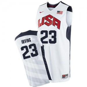 Maillot NBA Blanc Kyrie Irving #23 Team USA 2012 Olympics Authentic Homme Nike