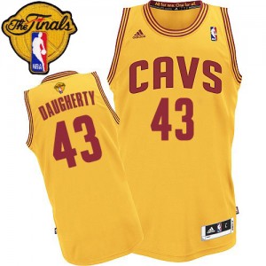 Maillot Authentic Cleveland Cavaliers NBA Alternate 2015 The Finals Patch Or - #43 Brad Daugherty - Homme