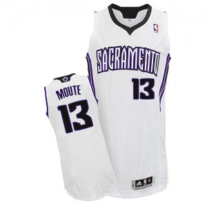 Maillot Adidas Blanc Home Authentic Sacramento Kings - Luc Mbah a Moute #13 - Homme