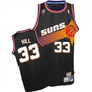 Maillot NBA Phoenix Suns #33 Grant Hill Noir Adidas Authentic Throwback - Homme