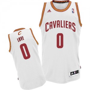Cleveland Cavaliers #0 Adidas Home Blanc Swingman Maillot d'équipe de NBA la vente - Kevin Love pour Enfants