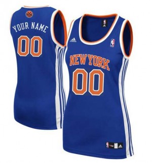 Maillot NBA New York Knicks Personnalisé Swingman Bleu royal Adidas Road - Femme