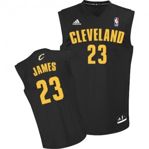 Maillot NBA Noir LeBron James #23 Cleveland Cavaliers Fashion Authentic Homme Adidas