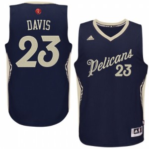 Maillot NBA Authentic Anthony Davis #23 New Orleans Pelicans 2015-16 Christmas Day Bleu marin - Homme
