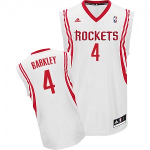 Maillot Adidas Blanc Home Swingman Houston Rockets - Charles Barkley #4 - Homme