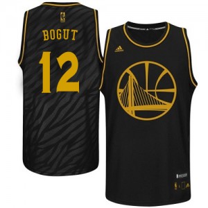 Maillot NBA Noir Andrew Bogut #12 Golden State Warriors Precious Metals Fashion Swingman Homme Adidas