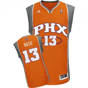 Maillot NBA Phoenix Suns #13 Steve Nash Orange Adidas Authentic - Homme