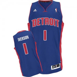 Maillot NBA Swingman Allen Iverson #1 Detroit Pistons Road Bleu royal - Homme