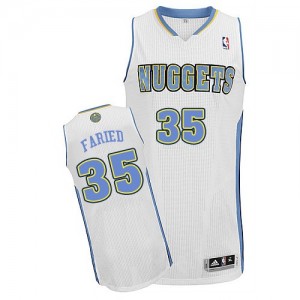 Maillot NBA Authentic Kenneth Faried #35 Denver Nuggets Home Blanc - Homme