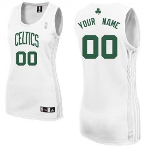 Boston Celtics Personnalisé Adidas Home Blanc Maillot d'équipe de NBA Vente pas cher - Authentic pour Femme