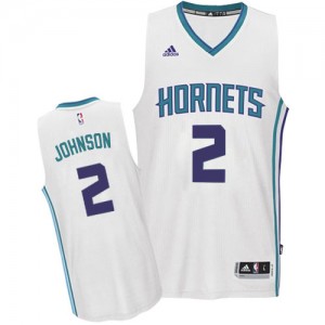 Charlotte Hornets Larry Johnson #2 Home Swingman Maillot d'équipe de NBA - Blanc pour Homme