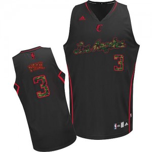 Maillot NBA Camo noir Chris Paul #3 Los Angeles Clippers Fashion Swingman Homme Adidas