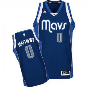 Maillot Adidas Bleu marin Alternate Swingman Dallas Mavericks - Wesley Matthews #0 - Homme