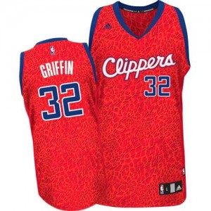 Maillot NBA Los Angeles Clippers #32 Blake Griffin Rouge Adidas Authentic Crazy Light - Homme