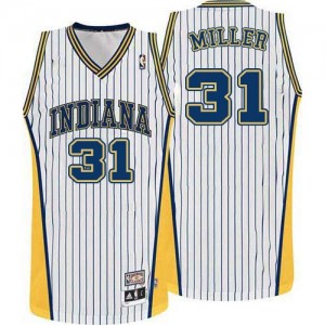 Maillot Mitchell and Ness Blanc Throwback Authentic Indiana Pacers - Reggie Miller #31 - Homme