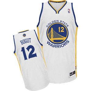 Maillot Authentic Golden State Warriors NBA Home Blanc - #12 Andrew Bogut - Homme