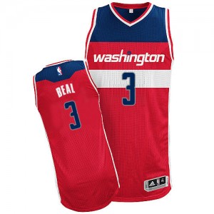 Maillot NBA Rouge Bradley Beal #3 Washington Wizards Road Authentic Homme Adidas