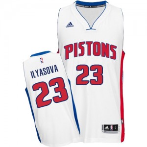Maillot Swingman Detroit Pistons NBA Home Blanc - #23 Ersan Ilyasova - Homme