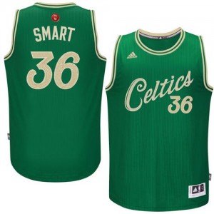 Maillot Authentic Boston Celtics NBA 2015-16 Christmas Day Vert - #36 Marcus Smart - Homme