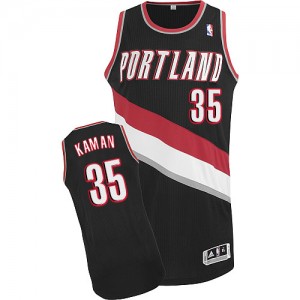 Portland Trail Blazers #35 Adidas Road Noir Authentic Maillot d'équipe de NBA en soldes - Chris Kaman pour Homme