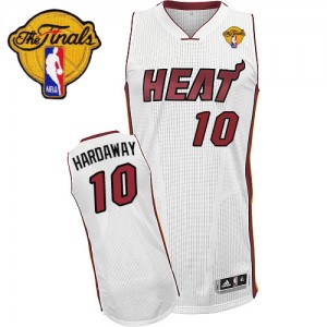 Miami Heat #10 Adidas Home Finals Patch Blanc Swingman Maillot d'équipe de NBA en soldes - Tim Hardaway pour Homme