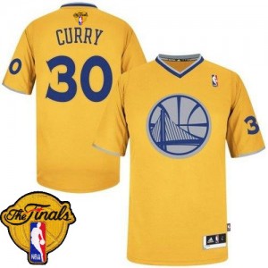 Maillot Adidas Or 2013 Christmas Day 2015 The Finals Patch Authentic Golden State Warriors - Stephen Curry #30 - Homme