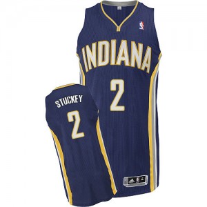 Maillot Authentic Indiana Pacers NBA Road Bleu marin - #2 Rodney Stuckey - Homme