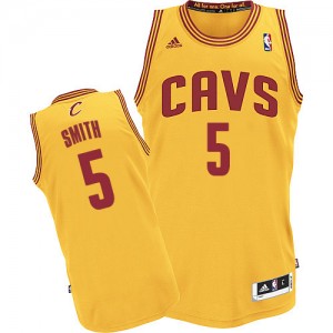Maillot NBA Cleveland Cavaliers #5 J.R. Smith Or Adidas Authentic Alternate - Homme