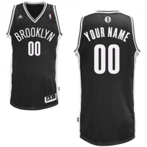 Maillot NBA Brooklyn Nets Personnalisé Swingman Noir Adidas Road - Enfants