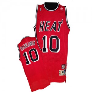 Maillot NBA Rouge Tim Hardaway #10 Miami Heat Throwback Finals Patch Authentic Homme Adidas