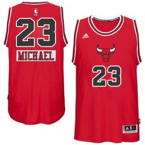 Maillot NBA Chicago Bulls #23 Michael Jordan Rouge Adidas Swingman 2014-15 Christmas Day - Homme