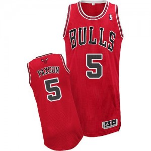Maillot NBA Authentic John Paxson #5 Chicago Bulls Road Rouge - Homme