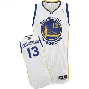 Maillot Adidas Blanc Home Authentic Golden State Warriors - Wilt Chamberlain #13 - Homme